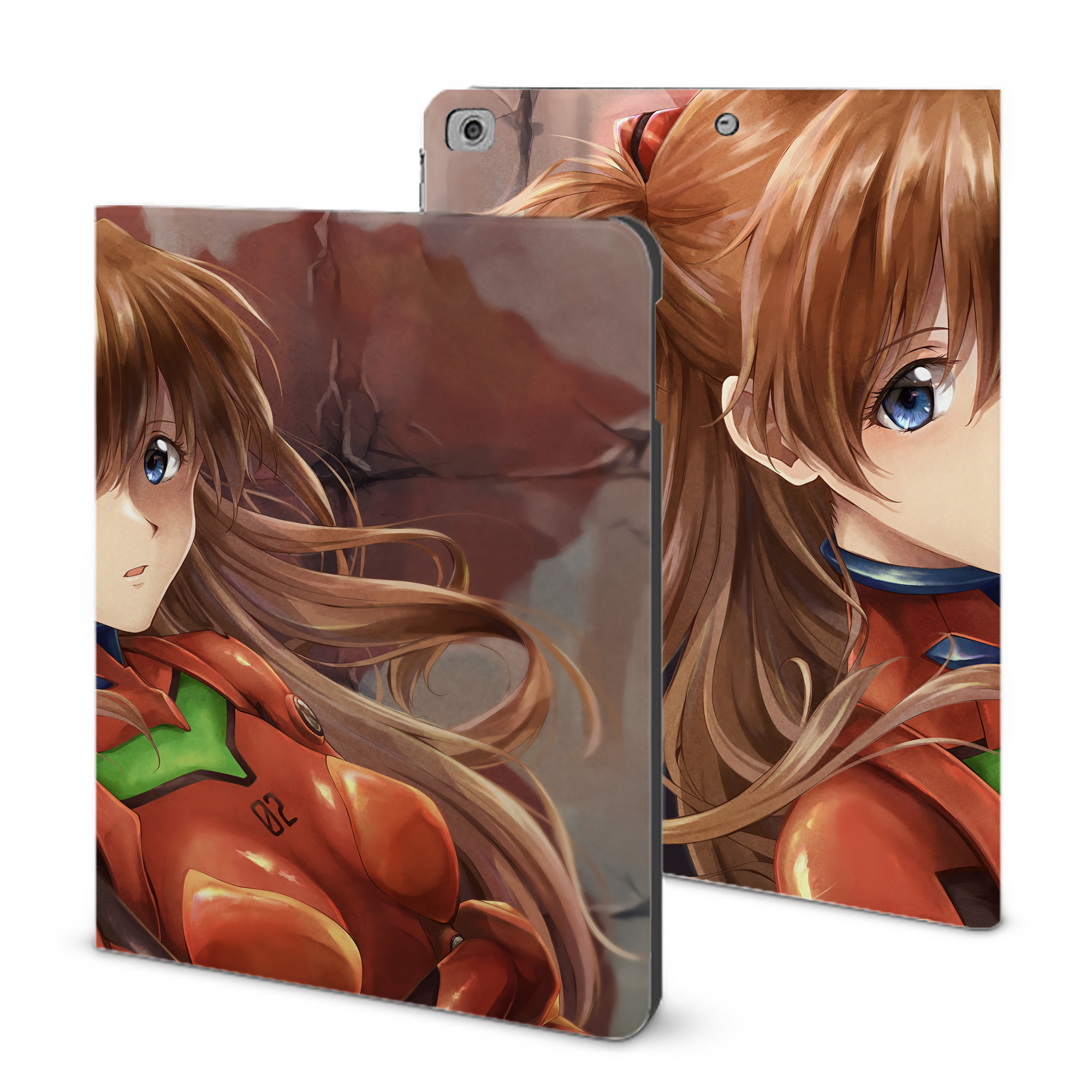 （画像用） EVA 新世紀エヴァンゲリオン IPad ケース ブック型 PUレザー TPU 耐衝撃 軽量 薄型 ペン収納なし 全面保護 IPad 各モデル対応
